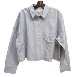 Madewell NWT The Signature Oxford Crop Shirt Size Large